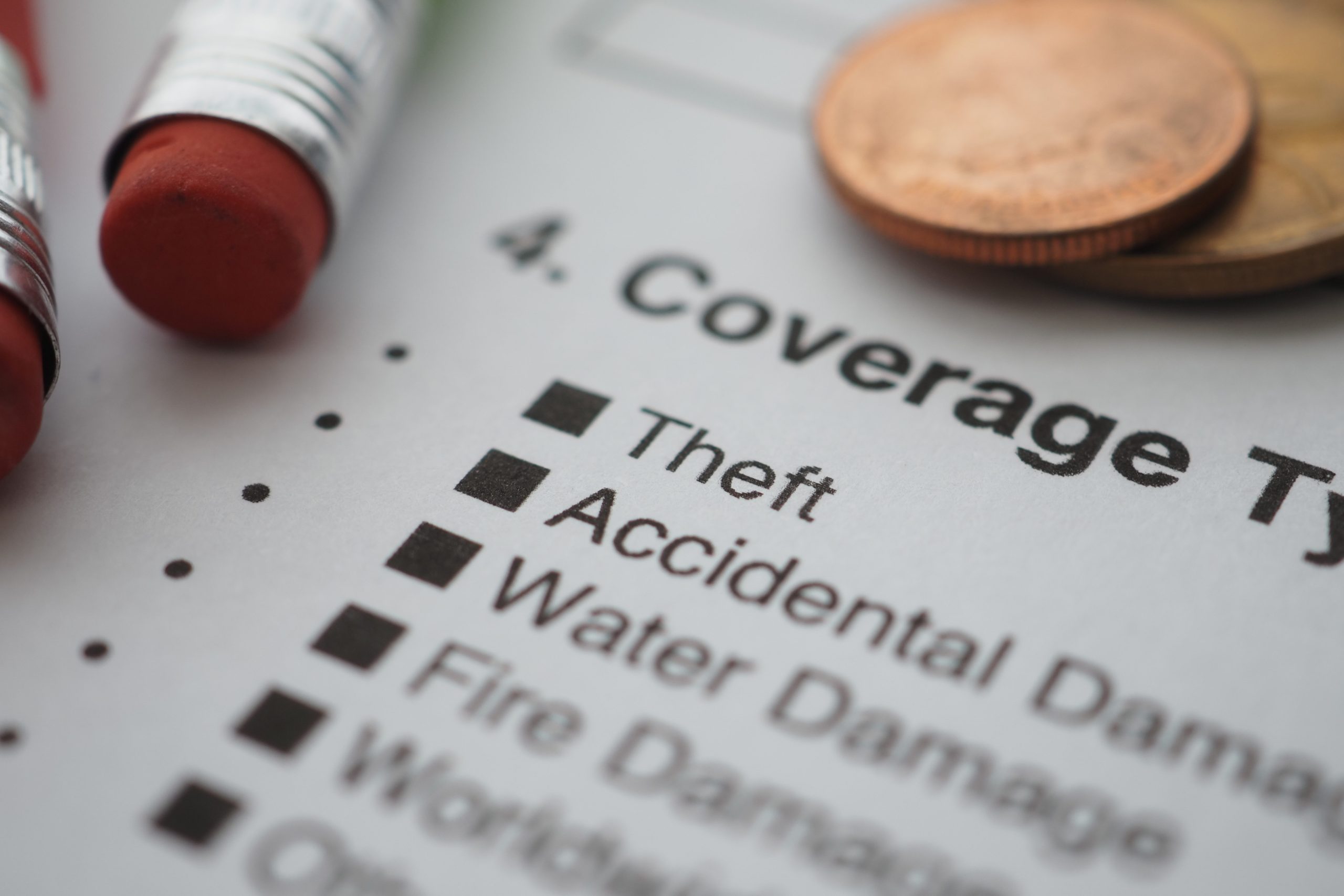 Can-Do insurance personal insurance coverage with coverage types and pencils